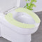 2pcs Floral Printed Toilet Mat Reusable Toilet Seat Cover Bath Decor (Green