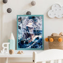 Girl Oil Paint By Numbers Kit DIY Drawing Picture for Adults Home Decoration Set