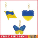 3pcs DIY Diamond Painting Keyrings Ukrainian Flag Key Chain for Bag Charm UK