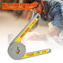 360 Degree Miter Saw Protractor w/Leveling Bubble Angle Finder Gauge Ruler