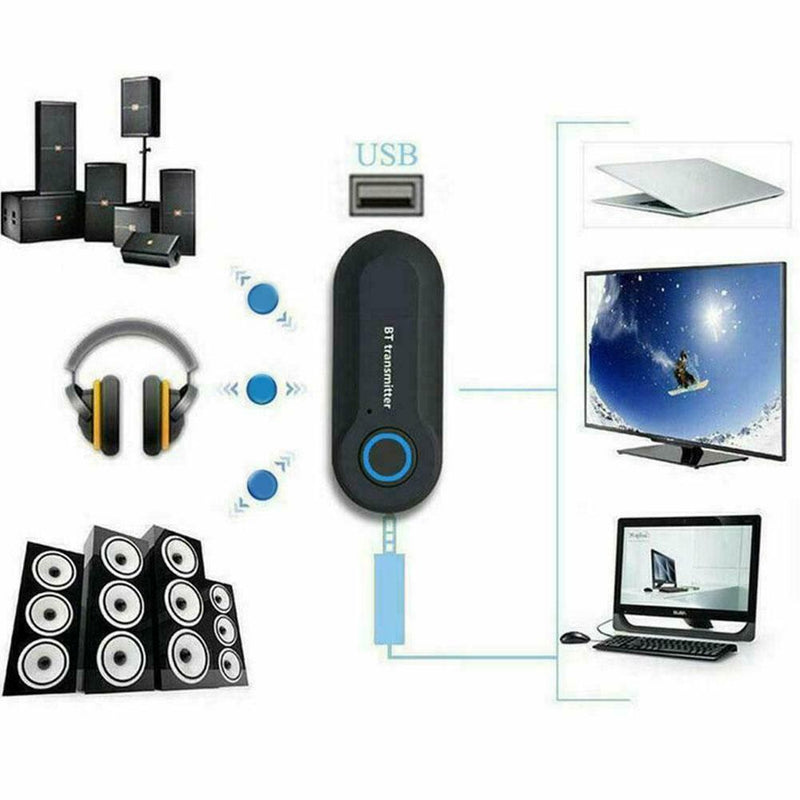 Bluetooth 4.0 Transmitter Audio BT400 Wireless Adapter 3.5mm Stereo TV G8L0