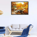 5D DIY Full Drill Round Shape Farm Scene Rhinestone Diamond Drawing Home Deco