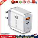 25W PD QC3.0 Mobile Phone Wall Charging USB Type C Fast Charger (White US) Newly