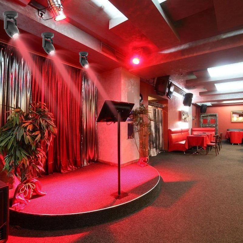 5pcs LED Stage Spotlight 85-265V 360 Degree KTV Bar Spot Beam Lamp (Red)