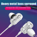 A4 3.5mm Wired In-Ear Earphone Volume Control Music Earbud with Mic (White)