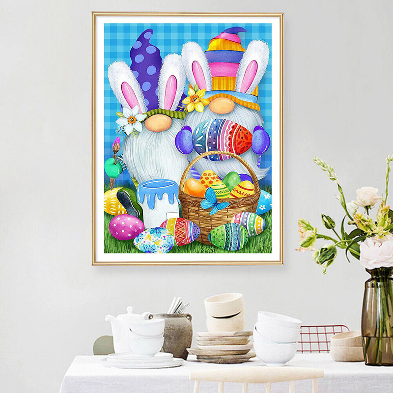 Easter Gnome Oil Paint By Numbers Canvas DIY Hand Painted Home Decoration Gift