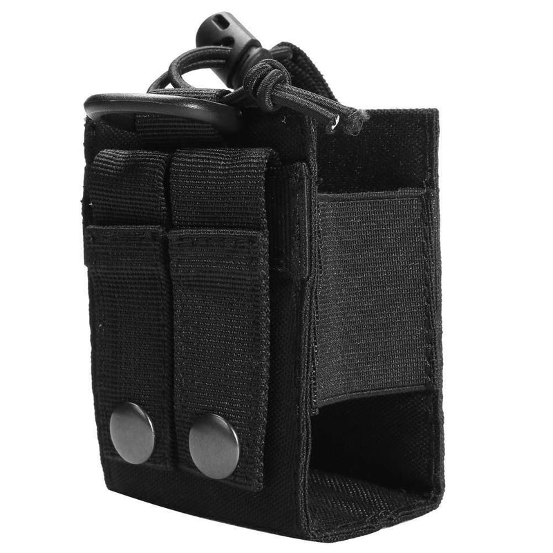 Outdoor Molle Radio Walkie Talkie Holder Bag Magazine Pouch Pocket(Black)
