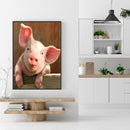 40x50cm Pig Painting By Numbers DIY Canvas Wall Picture Hand Painted Home Dec