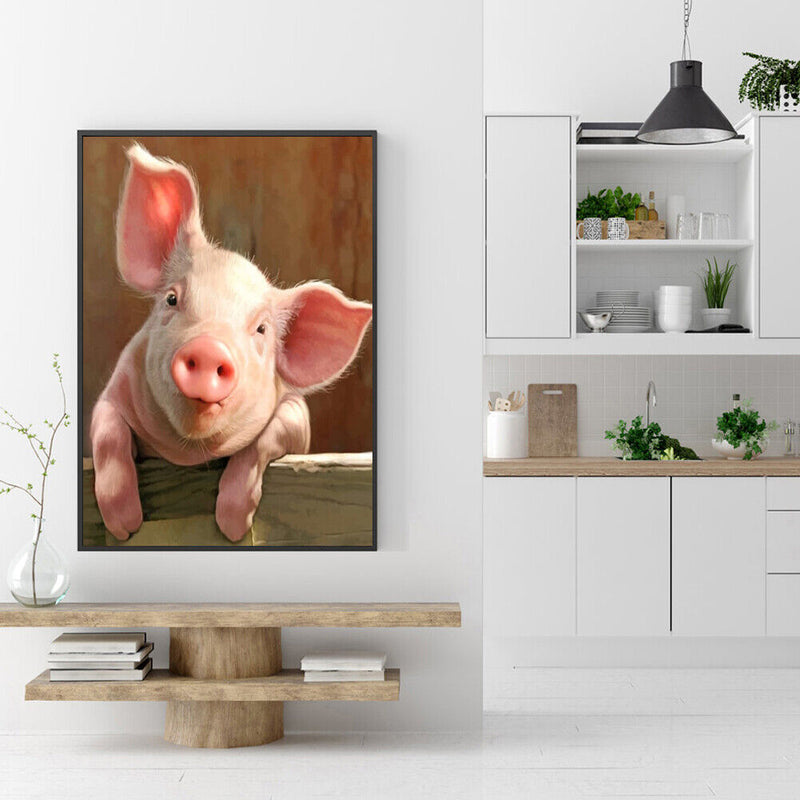 40x50cm Pig Painting By Numbers DIY Canvas Wall Picture Hand Painted Home Dec