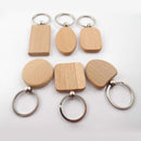 25x Leere Holz Keychain SchlÃ¼ssel Ringe Tags Charme Handtasche Geldbeutel