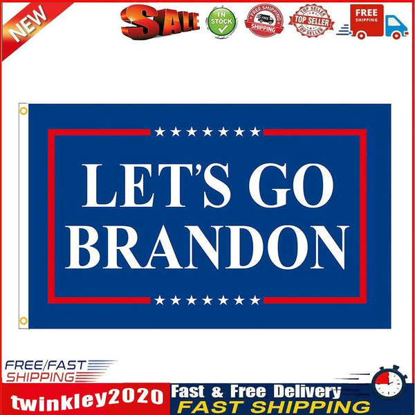 90x150cm Lets Go Brandon Flag Sunscreen Polyester FJB Bunting Decor (1) Newly