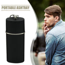 2pcs Portable Pocket Ashtray Ash Holder Smoking Ash Tray w/Keychain (Black)