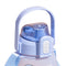 1.3L Large-capacity Water Bottle Outdoor Sports Gradient Cup (Blue Orange) Newly