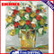 Oil Paint By Numbers Picture DIY Drawing Elegant Flower Nature Handmade Gift