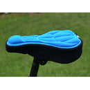 Bike Silicone Saddle Seat Cover Silica Gel Cushion Soft Pad Blue Newly