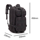 30L Outdoor Sports Waterproof Backpacks Large Storage Rucksack (Black) Newly