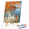 Frameless Oil Paint By Numbers Lake Scene DIY Canvas Picture Craft Kit