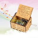 Retro Carved Hand Cranked Music Box Wooden Manual Child Birthday Gift Home Decor