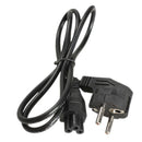 1M EU 3 Prong 2 Pin AC Laptop Power Cord Adapter Cable Black