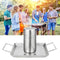 Detachable Chicken Duck Holder Chicken Roasting Plate Pan for Picnic Camping BBQ