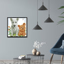 Full/Partial Cross Stitch Dog Kit Cotton 2 Strands Stamped Artwork Home Decor