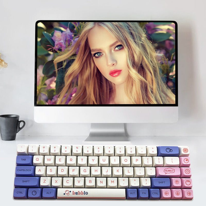 127pcs Mechanical Keyboard Keycap Set XDA Height for MX Switches (Bubble)