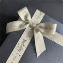 Flower Bouquet Gift Satin Ribbon Cake Decorative Gift Happy Birthday Ribbon