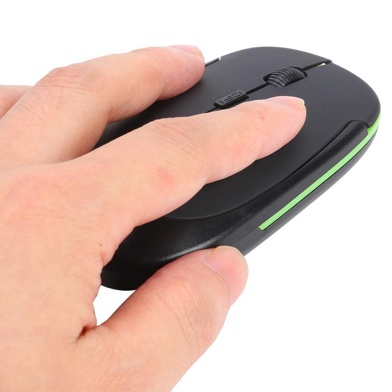 2.4G Wireless Mouse Optical 4 Button 1600DPI Mice w/USB Receiver (Black)