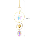Metal Rainbow Collection Hanging Star Moon Crystal Prisms Home Decor (38) Newly