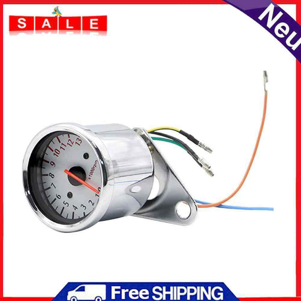 Universal 12V Motorcycle Speedometer 0-13000 RPM Tach Pointer Type Rev Counter