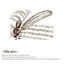 Retro Calligraphy Feather Dip Pen Writing Ink Quill Fountain Pen Set (Red) Newly