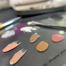 Acrylic Clear Makeup Palette Polish Gel Oil Painting Board w/Spatula (01) Newly