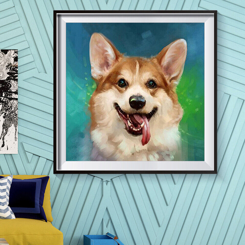 DIY 5D Embroidery Dog Animal Diamond Painting Cross Stitch Home Decoration Gift