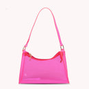 Retro Women Transparent Solid Color Shoulder Hobos Bag Small Underarm Handbags