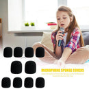 10pcs Microphone Windscreen Sponge Cover Mic Foam Protective Caps (Black)