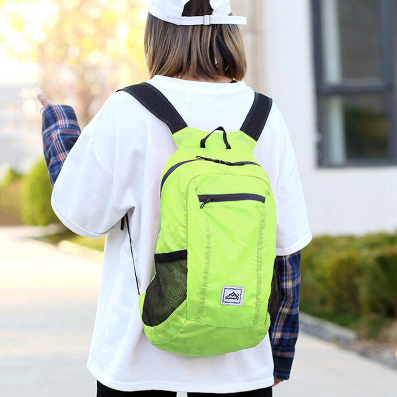 20L Large Waterproof Folding Climbing Backpack Bags Travel Rucksack (Green)