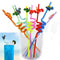 Design Cartoon Pattern Dino Theme Straws-Plastic Dinosaur Reusable Straws