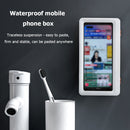 Wall Phone Box Waterproof Touch Screen Phone Holder for Bathroom (White) Newly