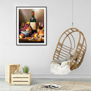 5D DIY Grape Wine Full Round Diamond Painting Kit Mosaic Picture Home Decoration