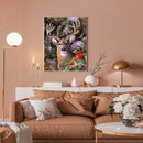 11CT Full Cross Stitch Elk and Cardin DIY Printed Wall Art Craft Home Decor