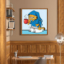 Cat Full Round Drill Home Decoration Ornament for Living Room Cartoon