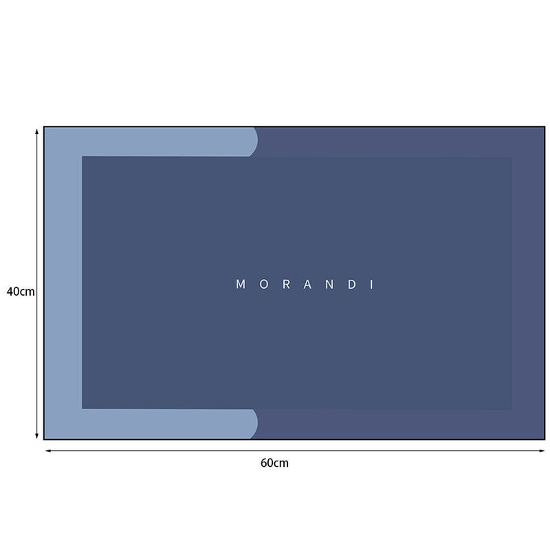Nordic Entrance Door Mat Absorbent Floor Bathroom Carpet (Rectangle Blue) Newly