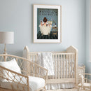 DIY Cotton Thread Stamped Bathing Girl Cross Stitch Full Embroidery Artwork