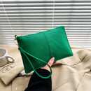 Women Clutch Handbags Envelope Wrist Bags Solid Wallet Party Purse (Green)