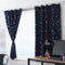 Modern Stars Printed Shading Curtains Window Treatment Curtain (Dark Blue)