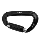 12KN Outdoor Climbing Backpack Carabiner Lightweight Hanging Clasp (Black) Newly