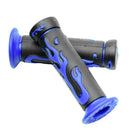 2pcs Blue Flame Soft TPR Universal Motorcycle Bicycle Handlebar Grips Hand
