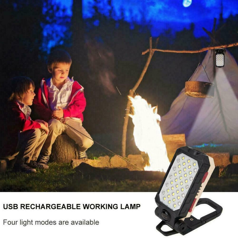 Potable COB LED Work Light Magnetic Lamp USB Rechargeable Lamp Flashlight K0R2