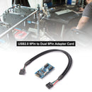 USB Header Adapter Card 1 to 2 9Pin to Dual 9Pin HUB Connector Splitter