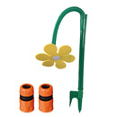 Flower Shaped Dancing Sprinklers Funny Lawn Watering with 2pcs Adapter (Yel